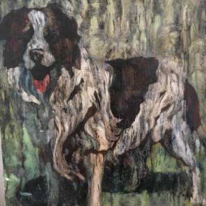 Painting of St Bernard Dog 